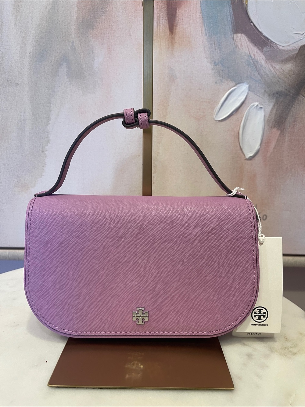 NWT Tory Burch Emerson Top Handle Crossbody in Freesia